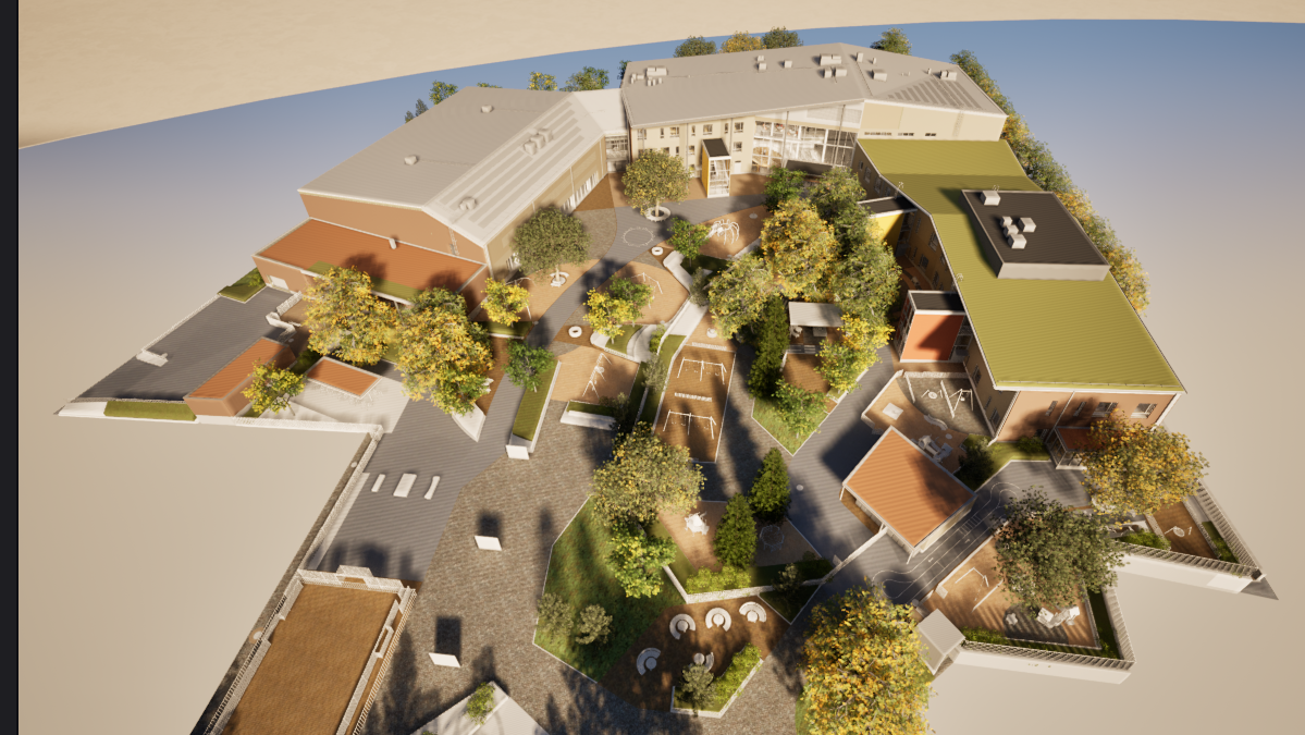 Puistolan koulu — Twinmotion-visualisointi